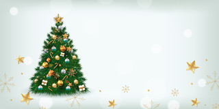 绿色冬天圣诞节圣诞装饰树叶圣诞圣诞节展板背景